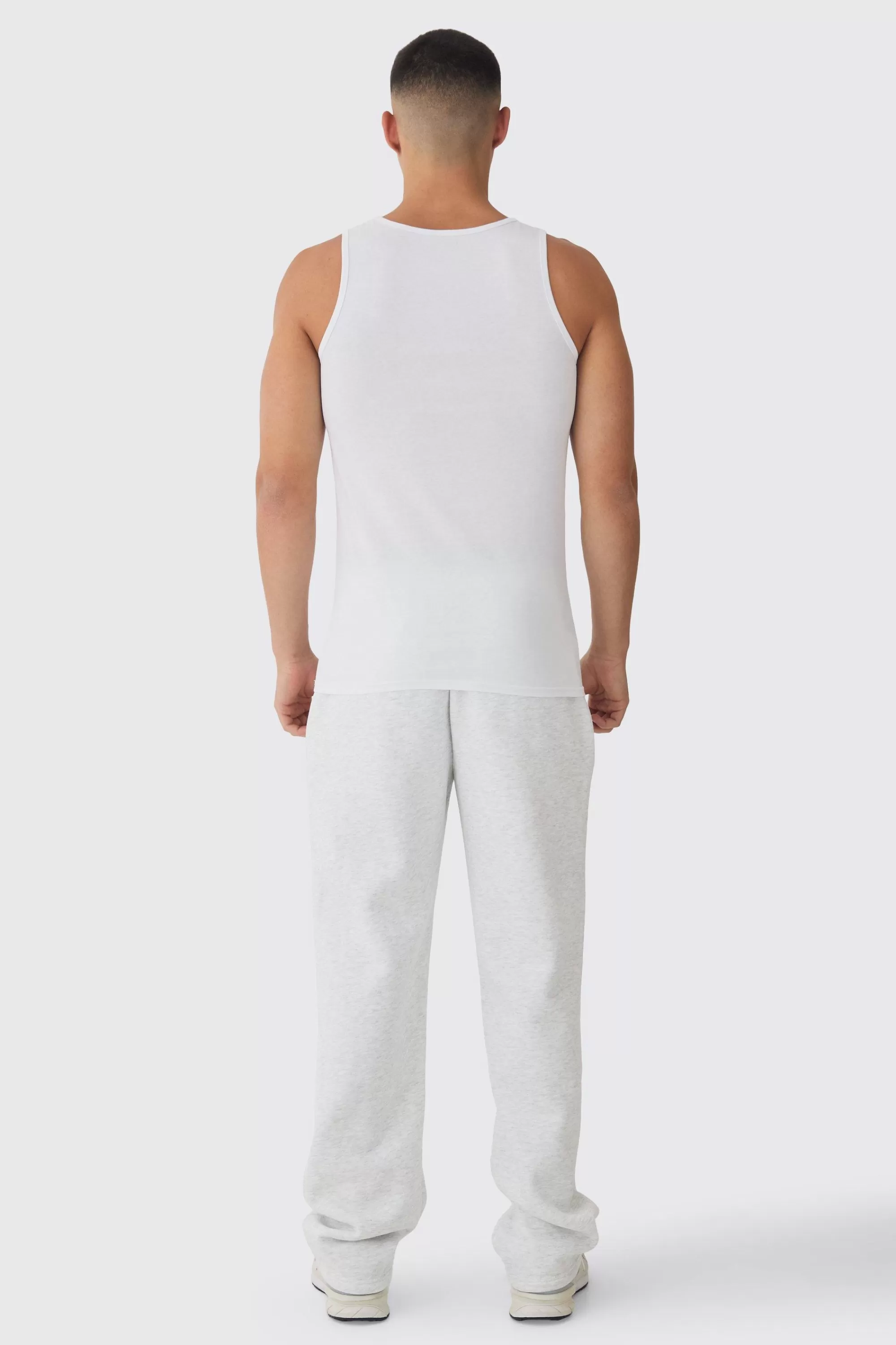 boohooMAN Basic Muscle Fit Vest | UK white Online