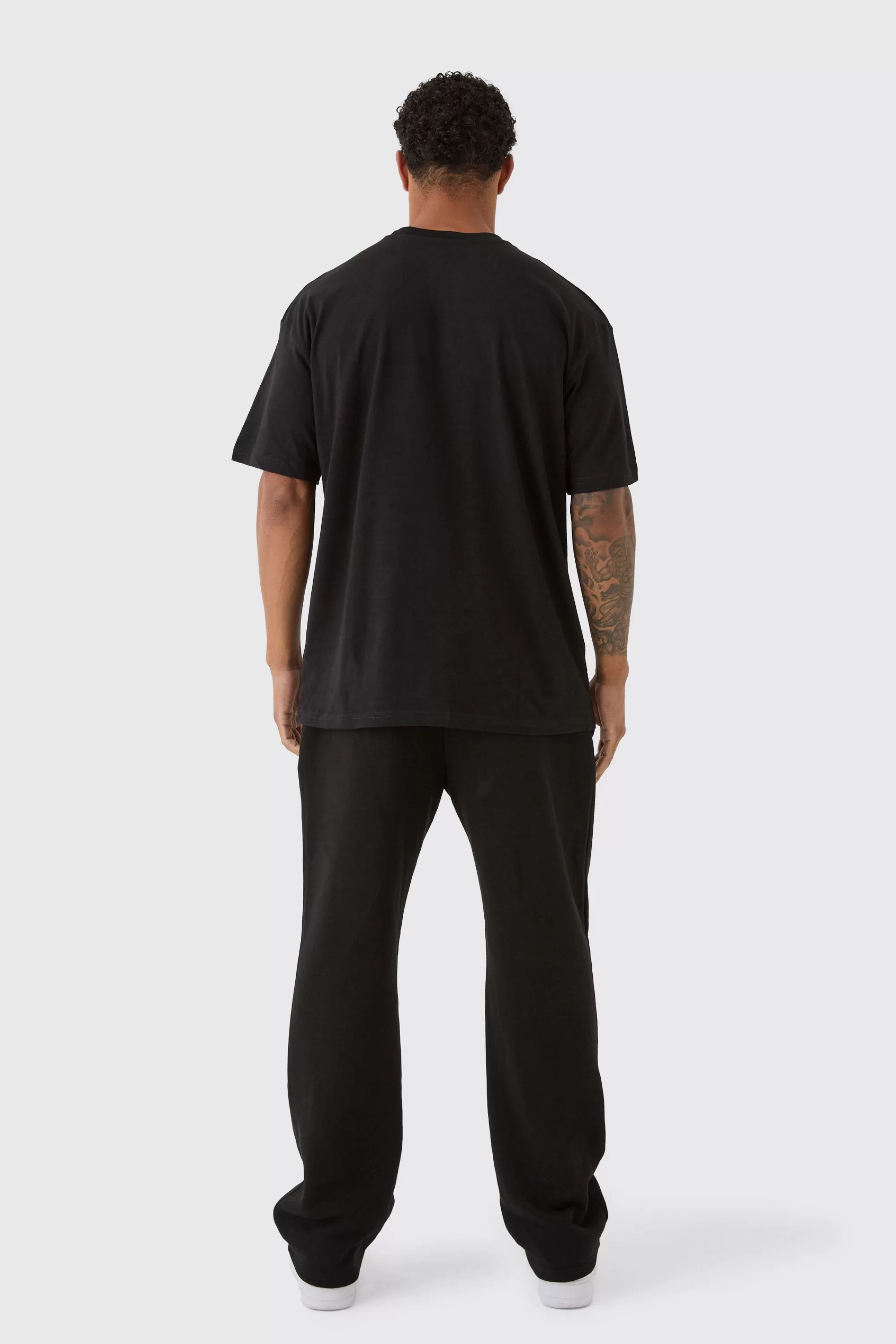 boohooMAN Basic Oversized Crew Neck T-shirt | UK black New