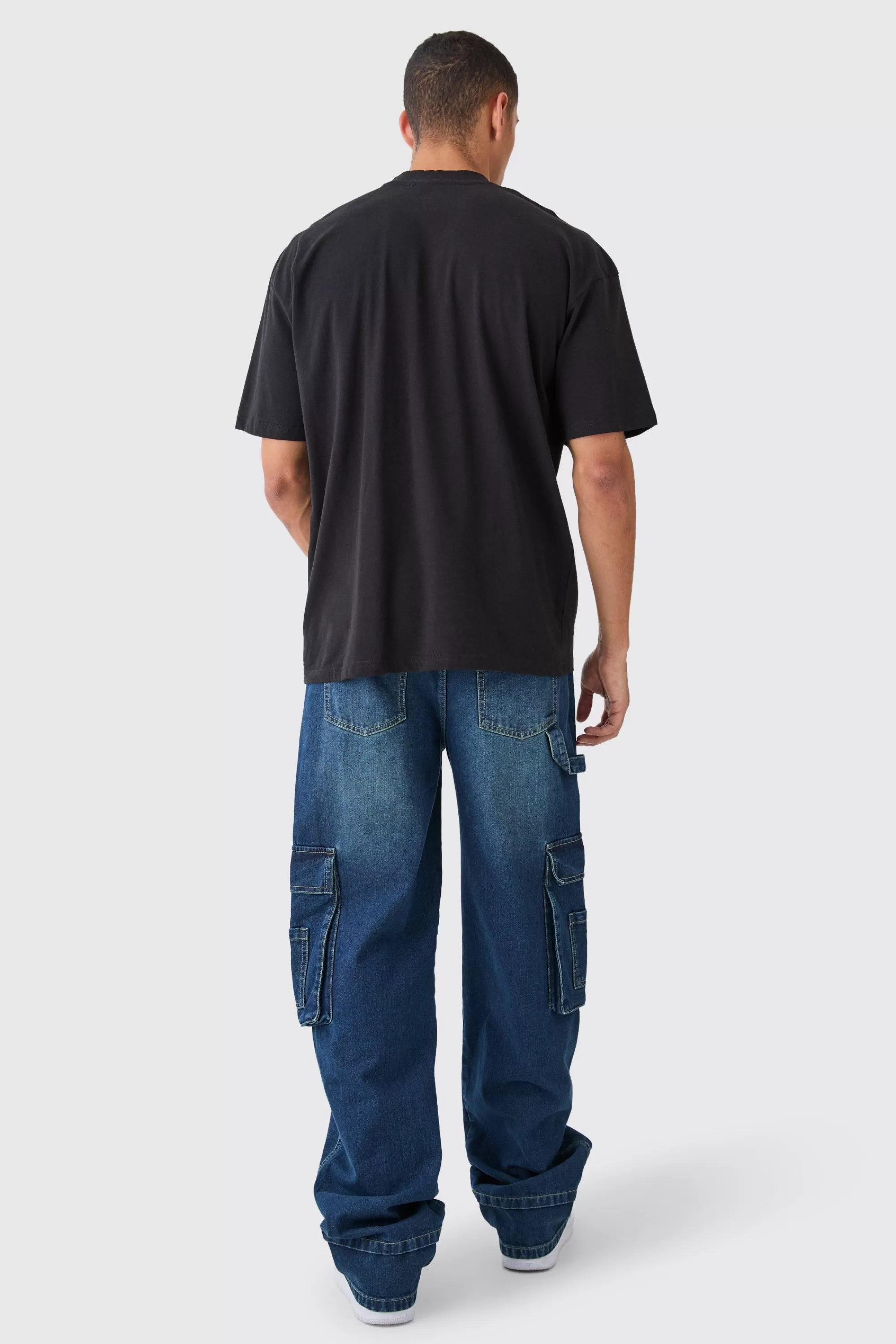 boohooMAN Basic Oversized Extended Neck T-shirt | UK black Hot