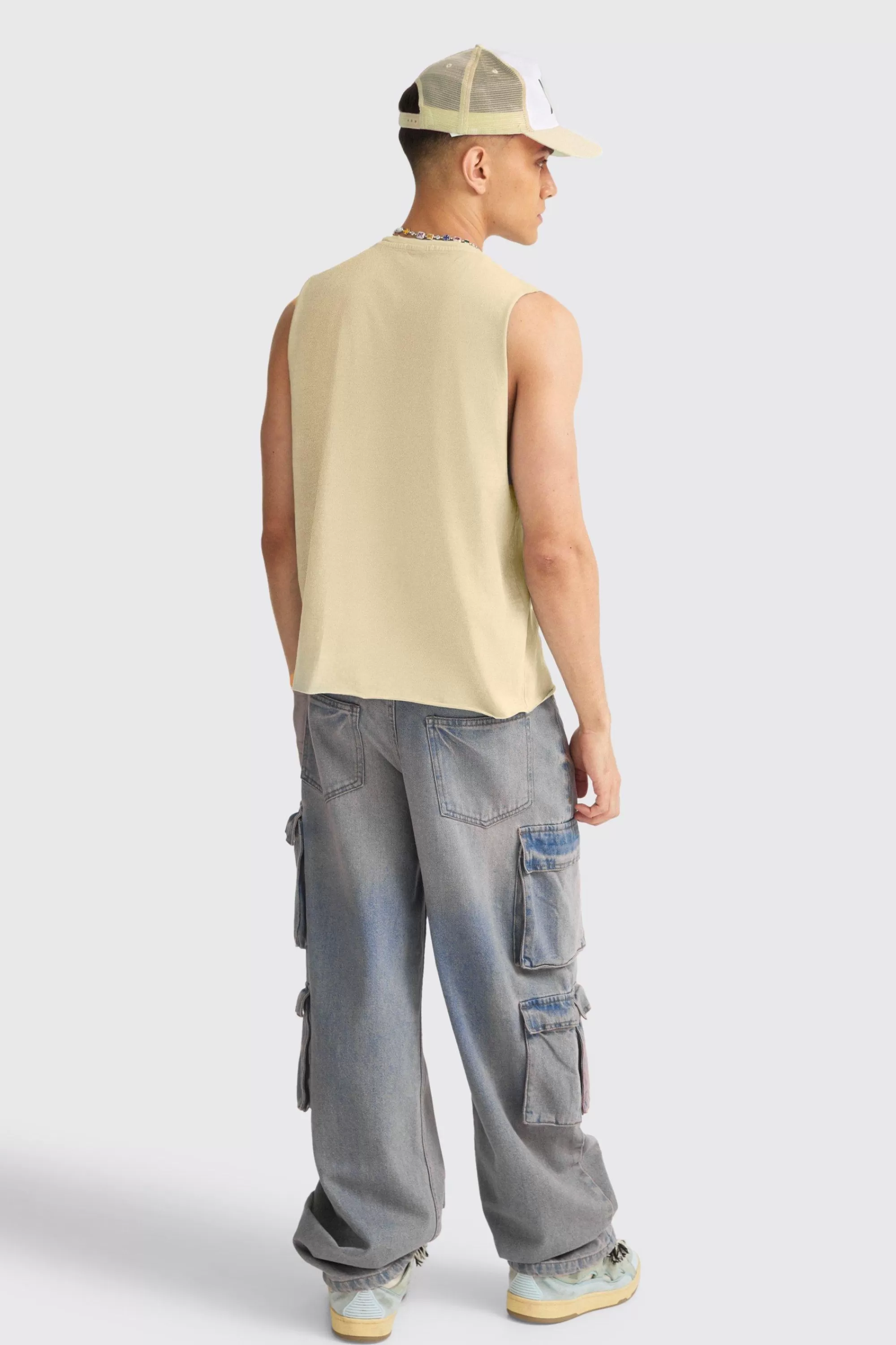 boohooMAN Boxy Talk Pride To Me Distressed Tank | UK orange Cheap