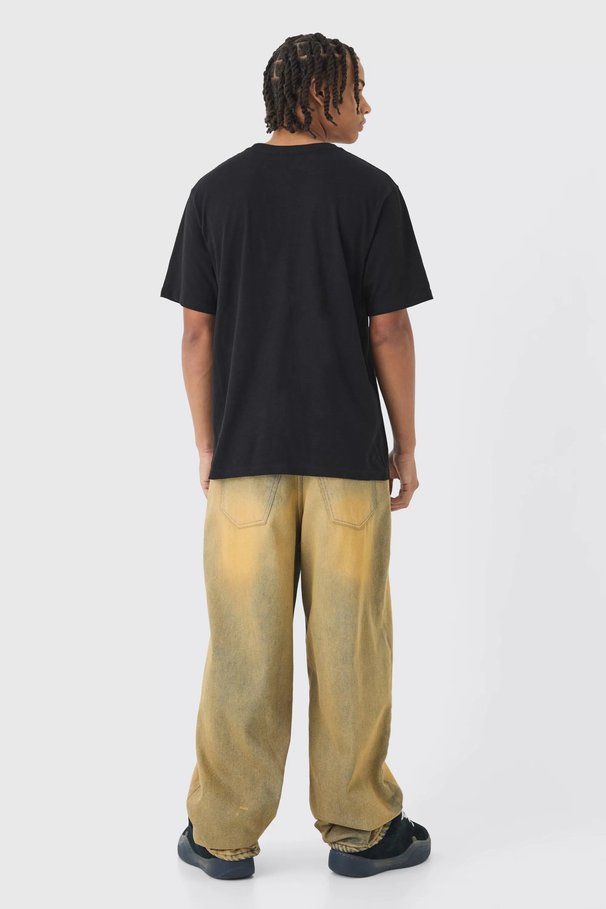 boohooMAN California Homme Print T-Shirt | UK black Outlet