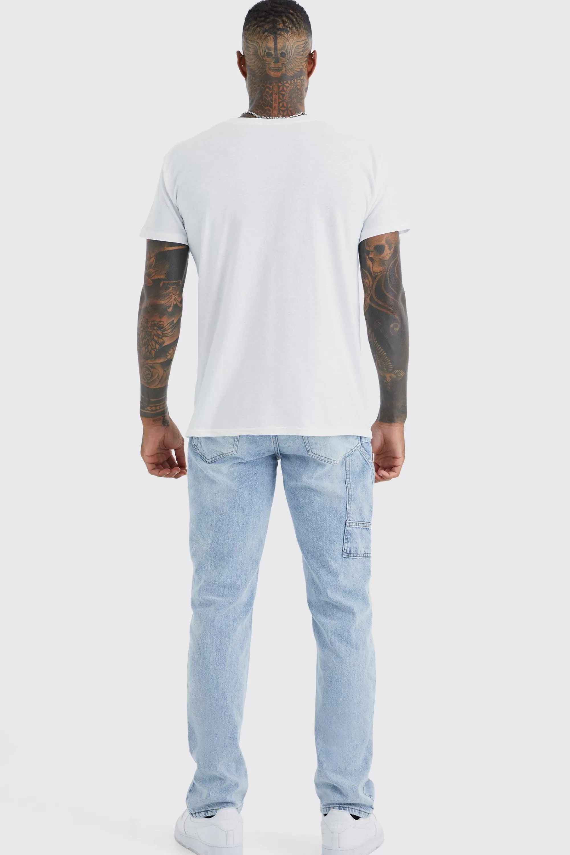 boohooMAN Halloween Blood Hands Print T-shirt | UK white Flash Sale
