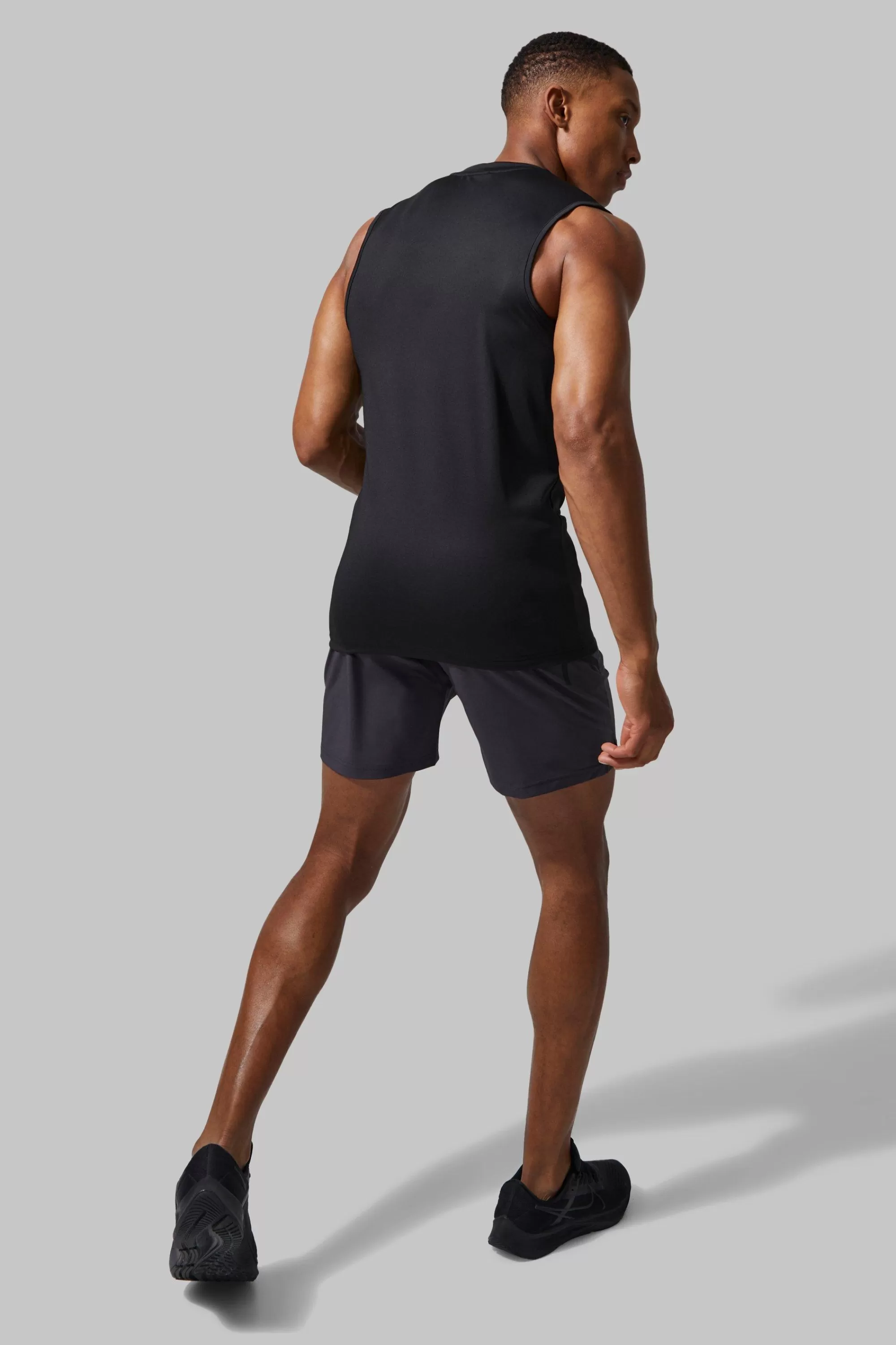 boohooMAN Man Active 2 Pack Compression Tank | UK multi Clearance