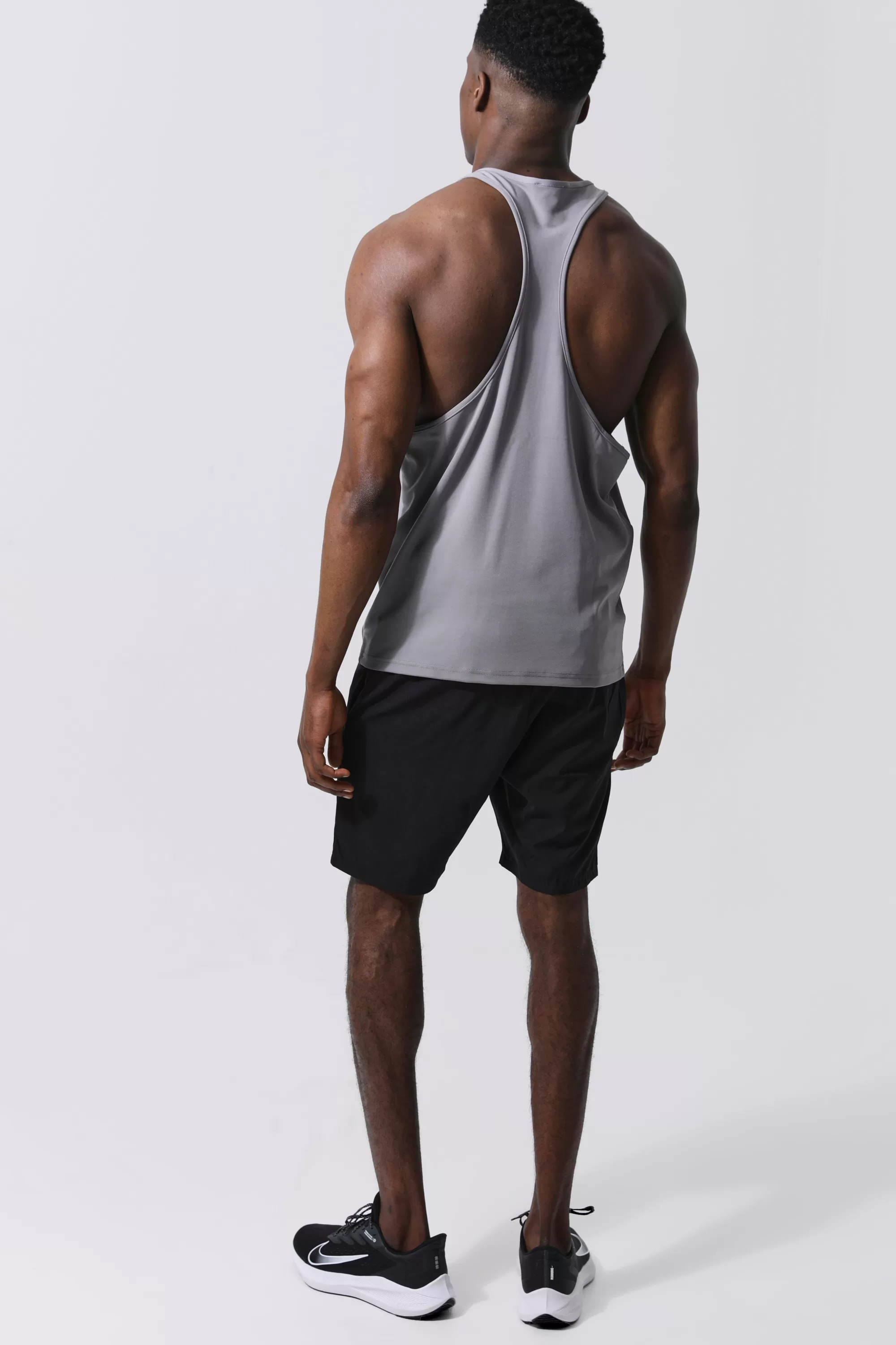 boohooMAN Man Active 2 Pack Regular Fit Stringer Vests | UK multi Cheap