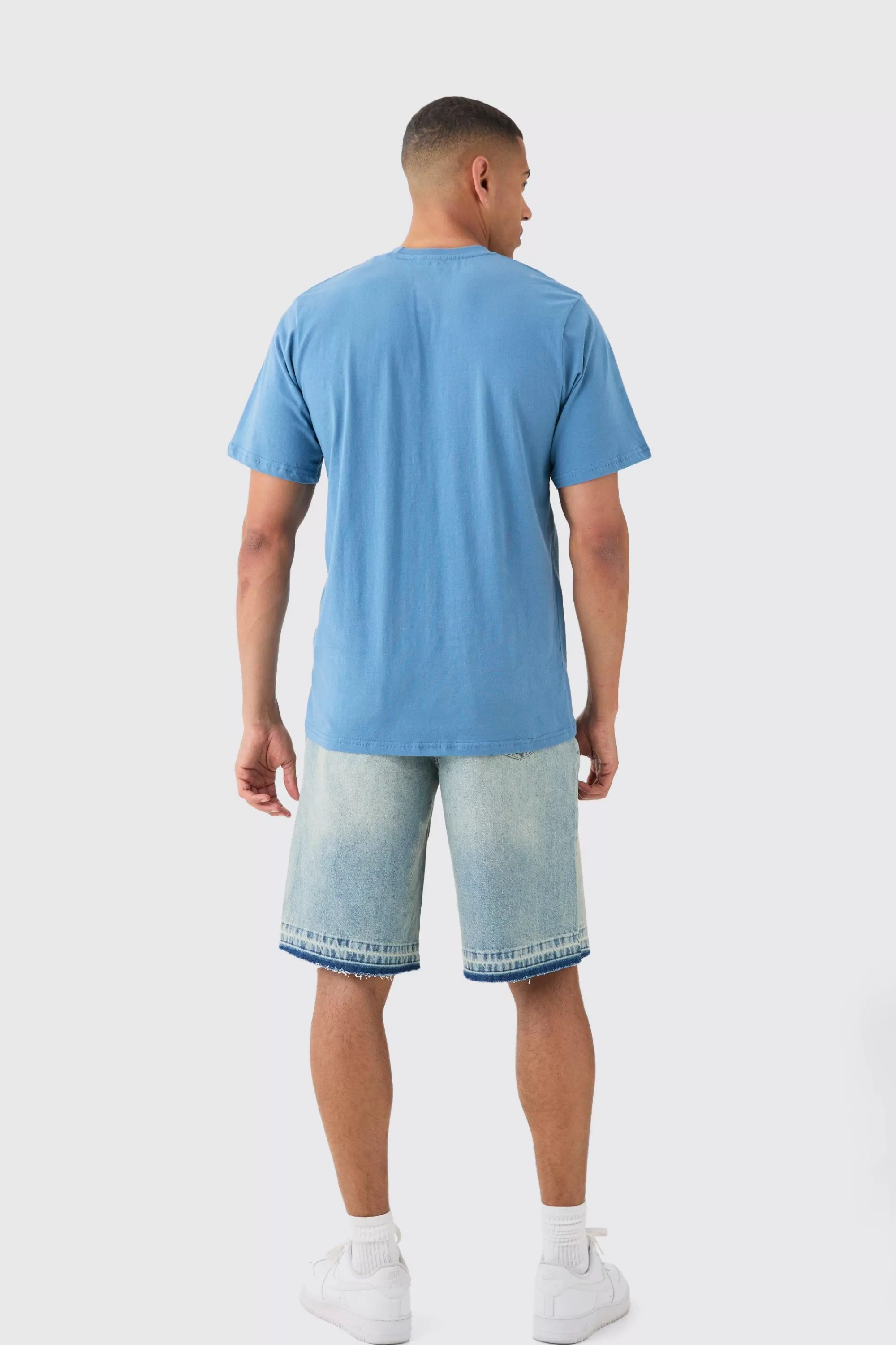 boohooMAN Man Basic Crew Neck T-shirt | UK dusty blue Discount