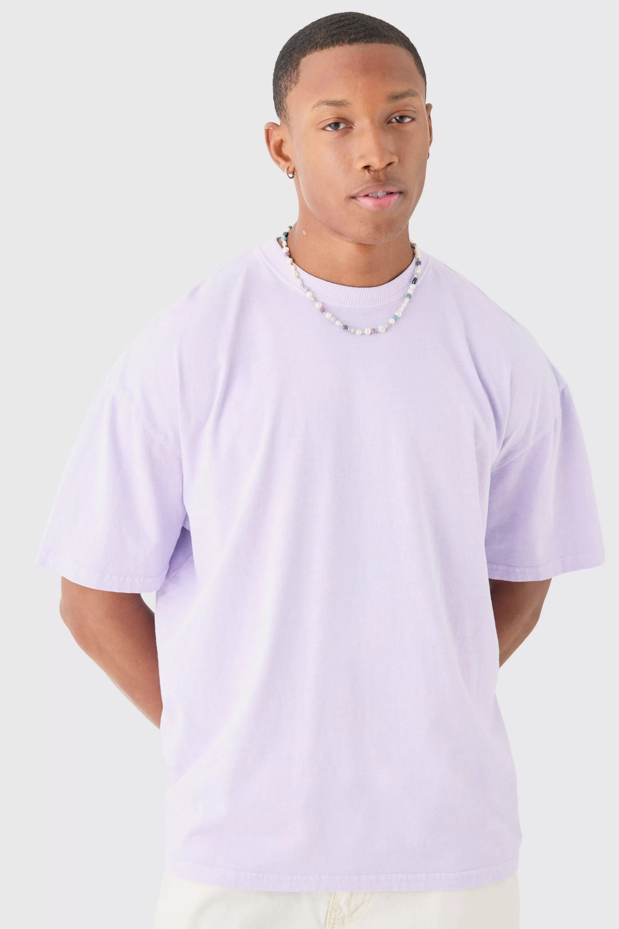 boohooMAN Oversized Boxy Disco Renaissance Wash Print T-shirt | UK lilac Best Sale