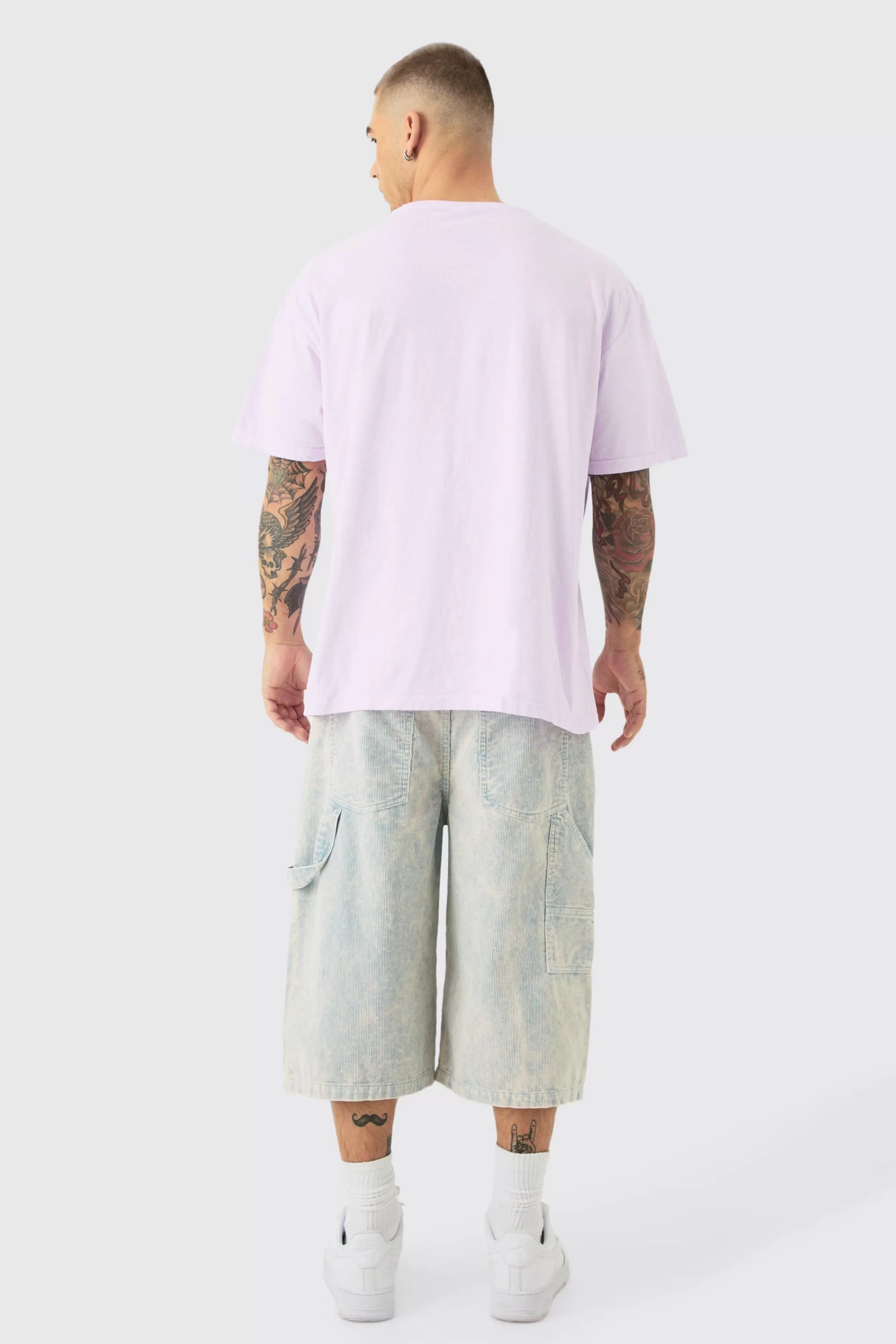 boohooMAN Oversized Bratz Dollz Wash License T-shirt | UK lilac Hot