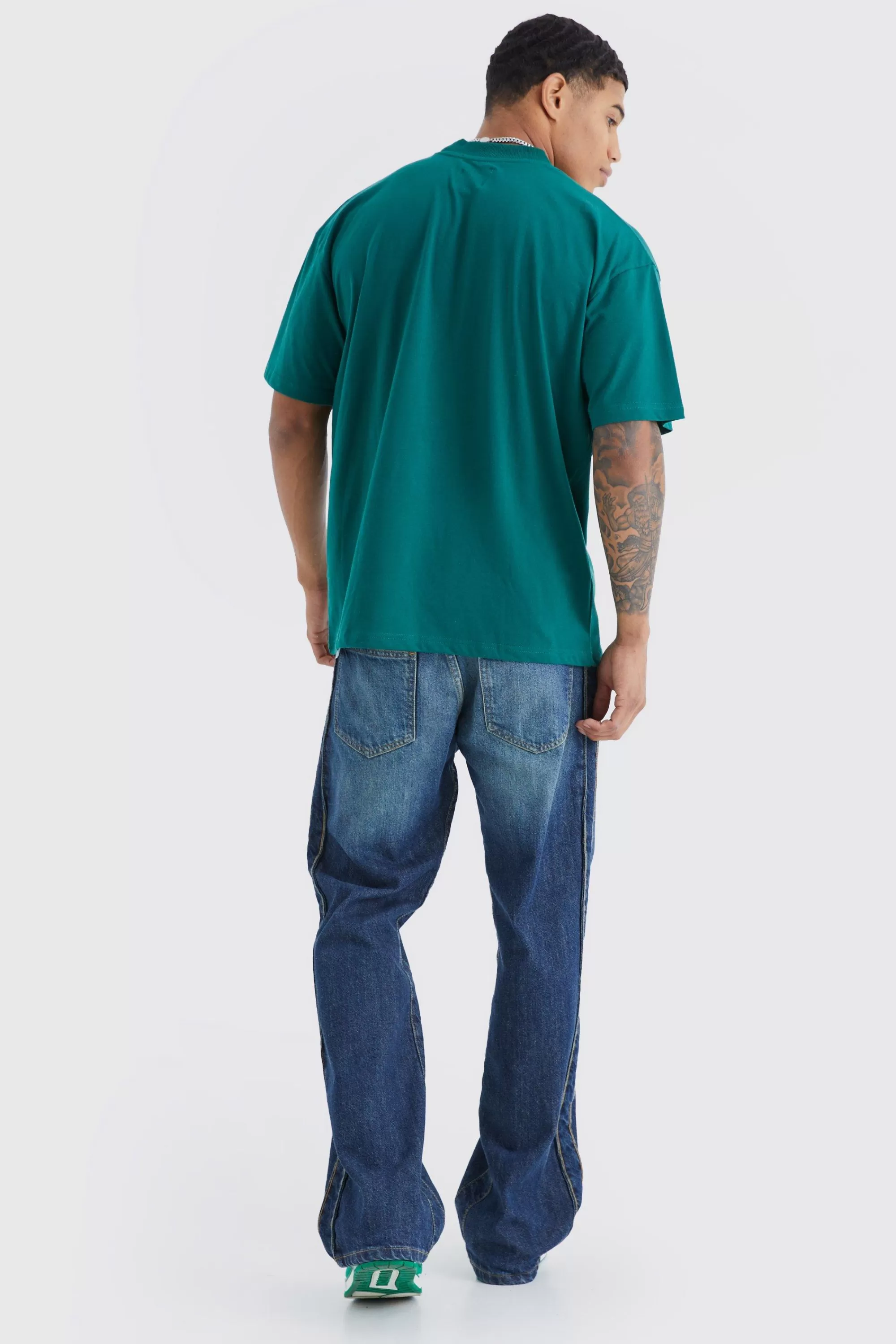 boohooMAN Oversized Limited Edition Heavyweight T-shirt | UK forest Fashion