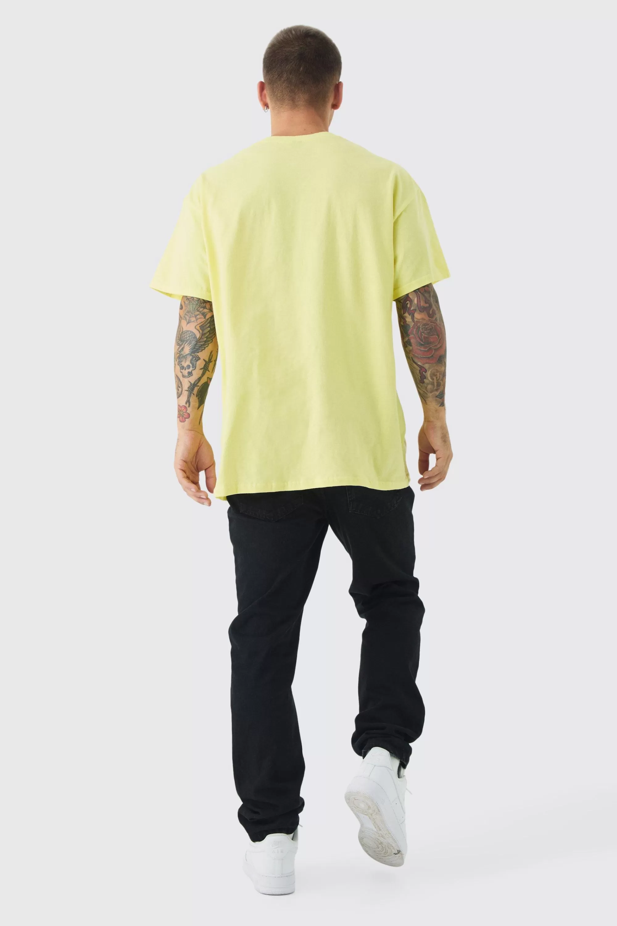 boohooMAN Oversized Pokemon Staryu License Print T-shirt | UK yellow Fashion
