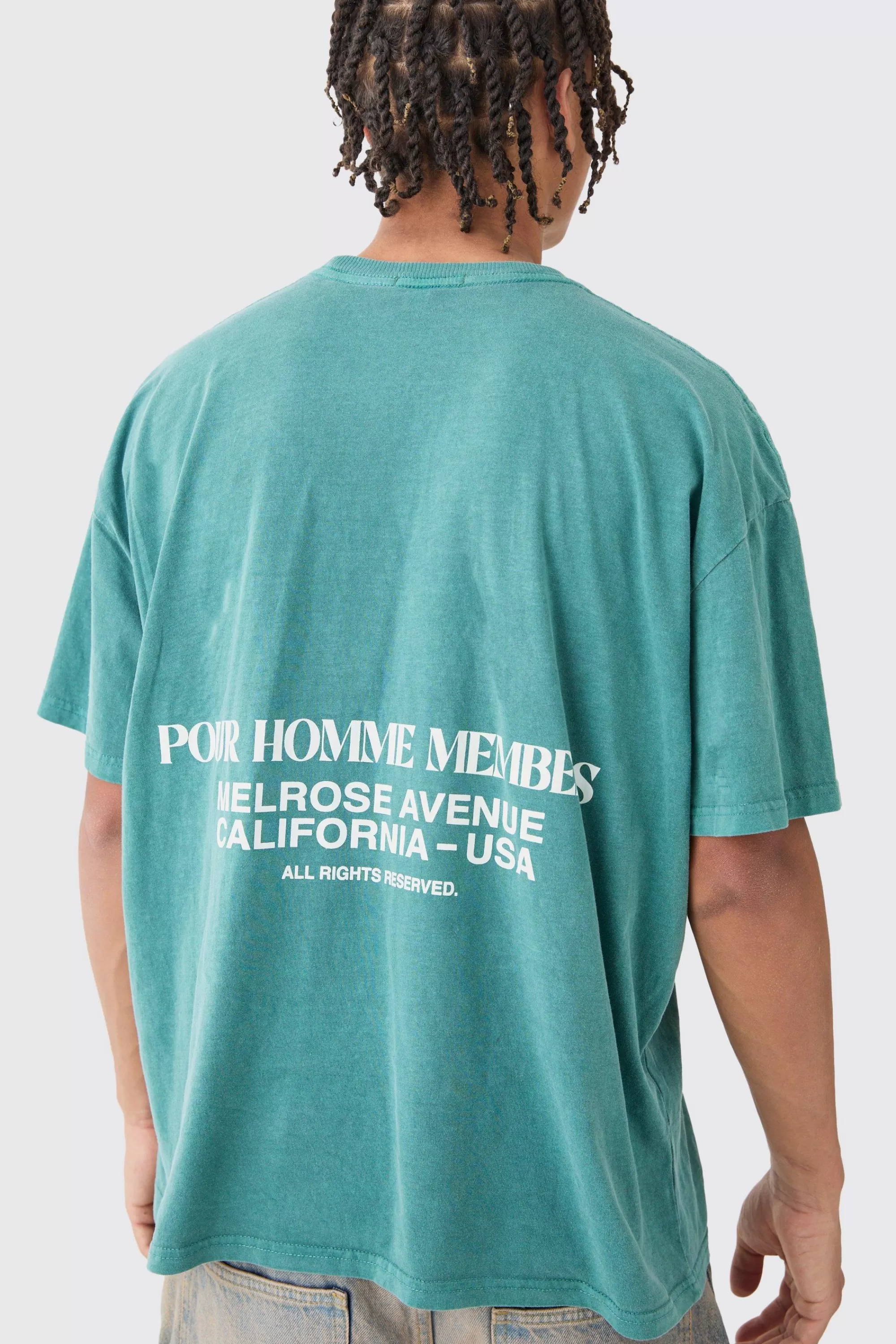 boohooMAN Oversized Washed Boxy Graphic T-shirt | UK forest Flash Sale