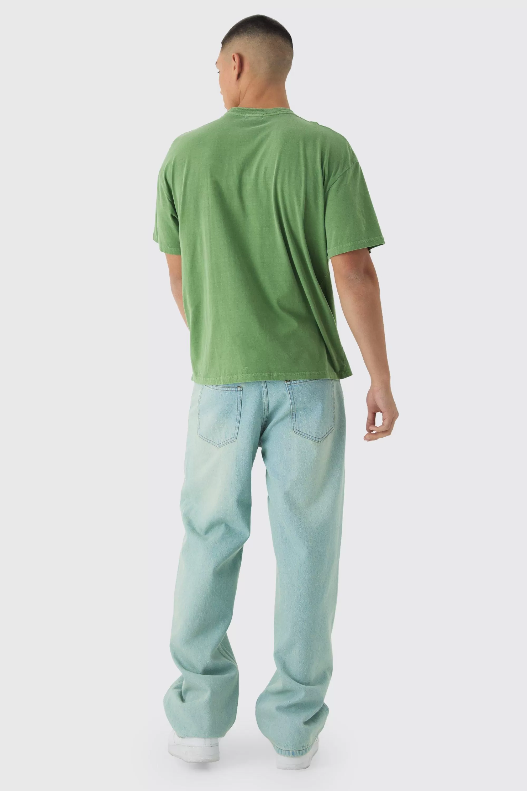 boohooMAN Oversized Washed Miami Nights T-shirt | UK khaki Best Sale