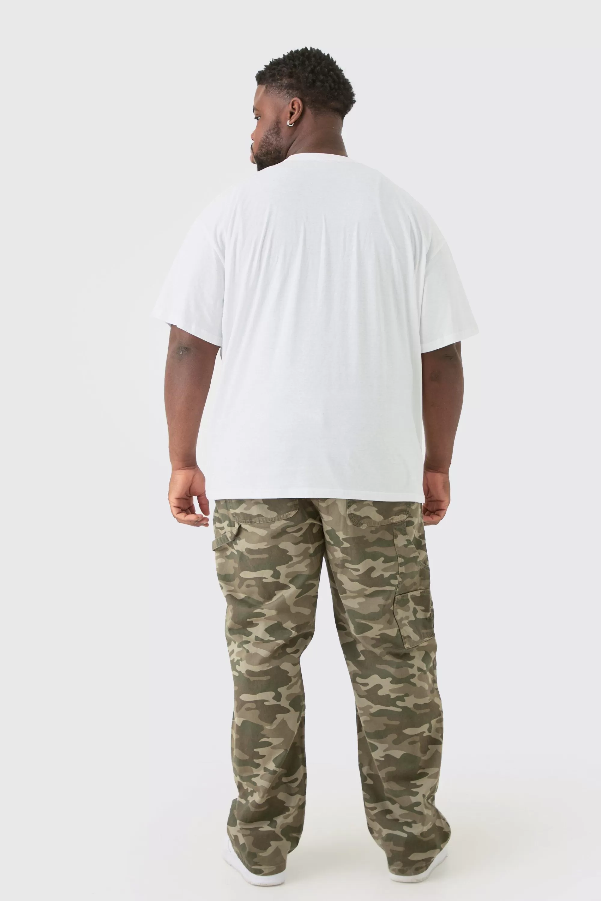 boohooMAN Plus Oversized Dice Cherry Embroidered T-shirt In | UK white New