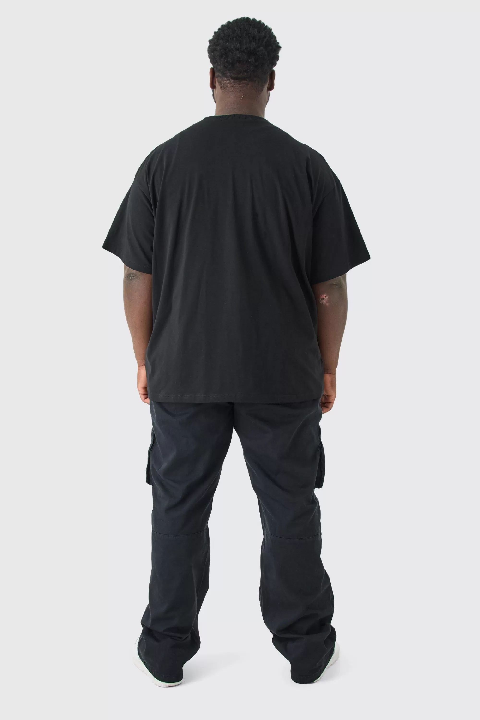 boohooMAN Plus Oversized Official Gravestone Graphic T-shirt | UK black Cheap