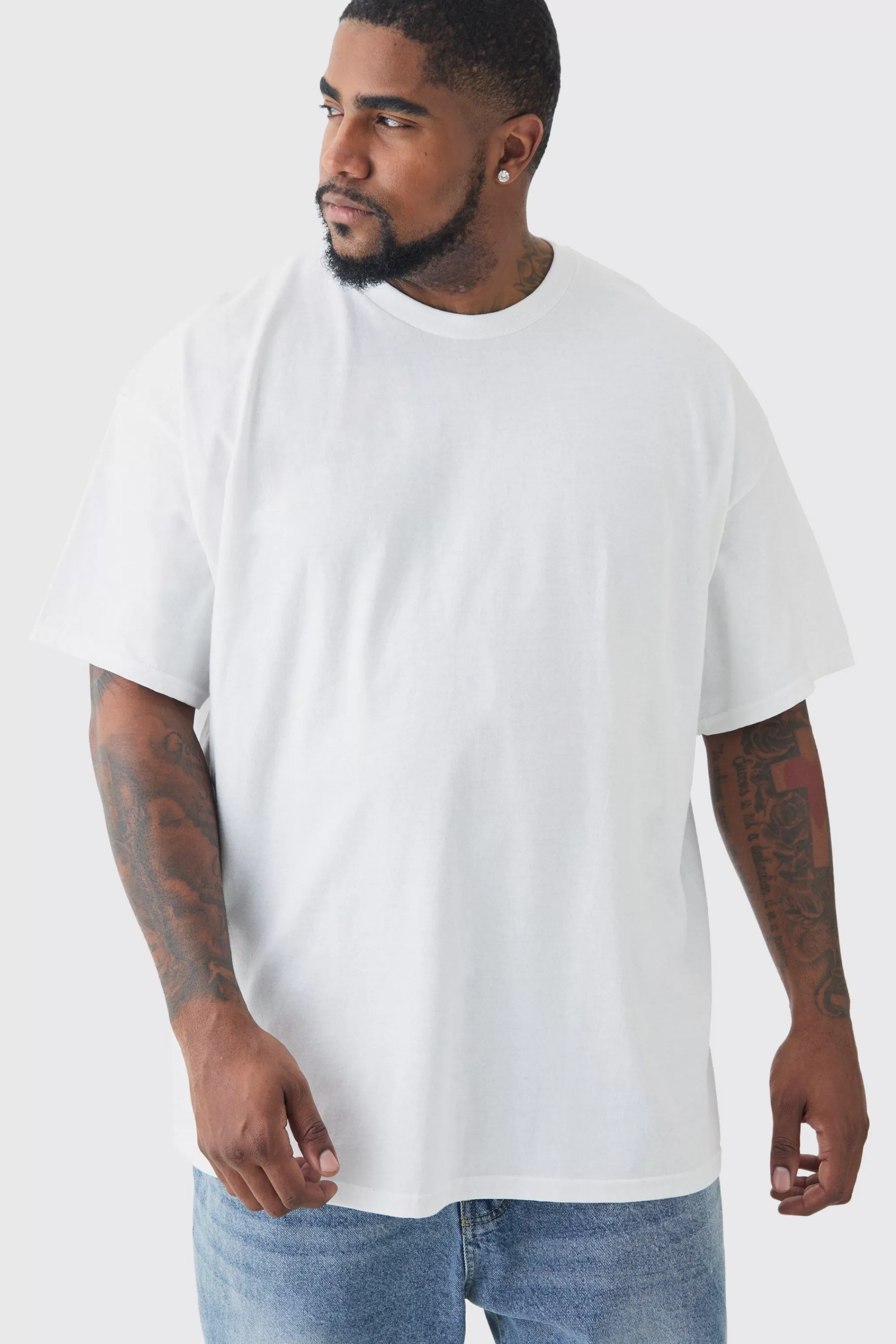 boohooMAN Plus Pokemon Battle Printed Licensed Back Print T-shirt In Ecru | UK black New