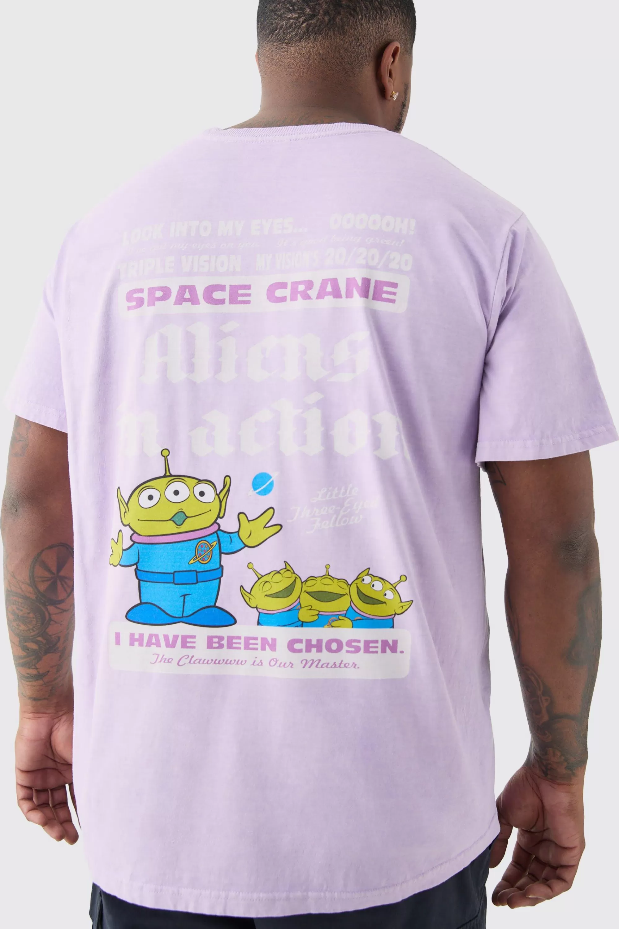 boohooMAN Plus Toy Story License T-shirt In | UK lilac Outlet