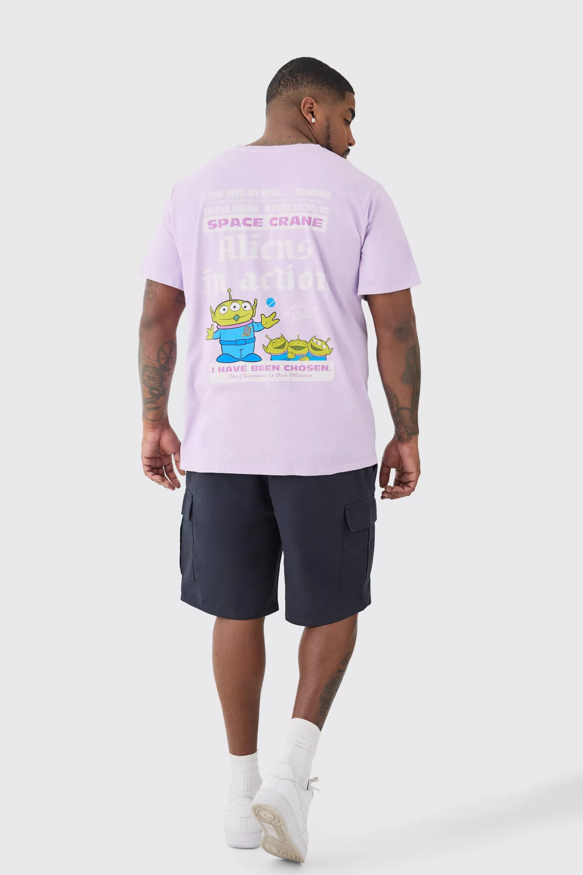 boohooMAN Plus Toy Story License T-shirt In | UK lilac Outlet