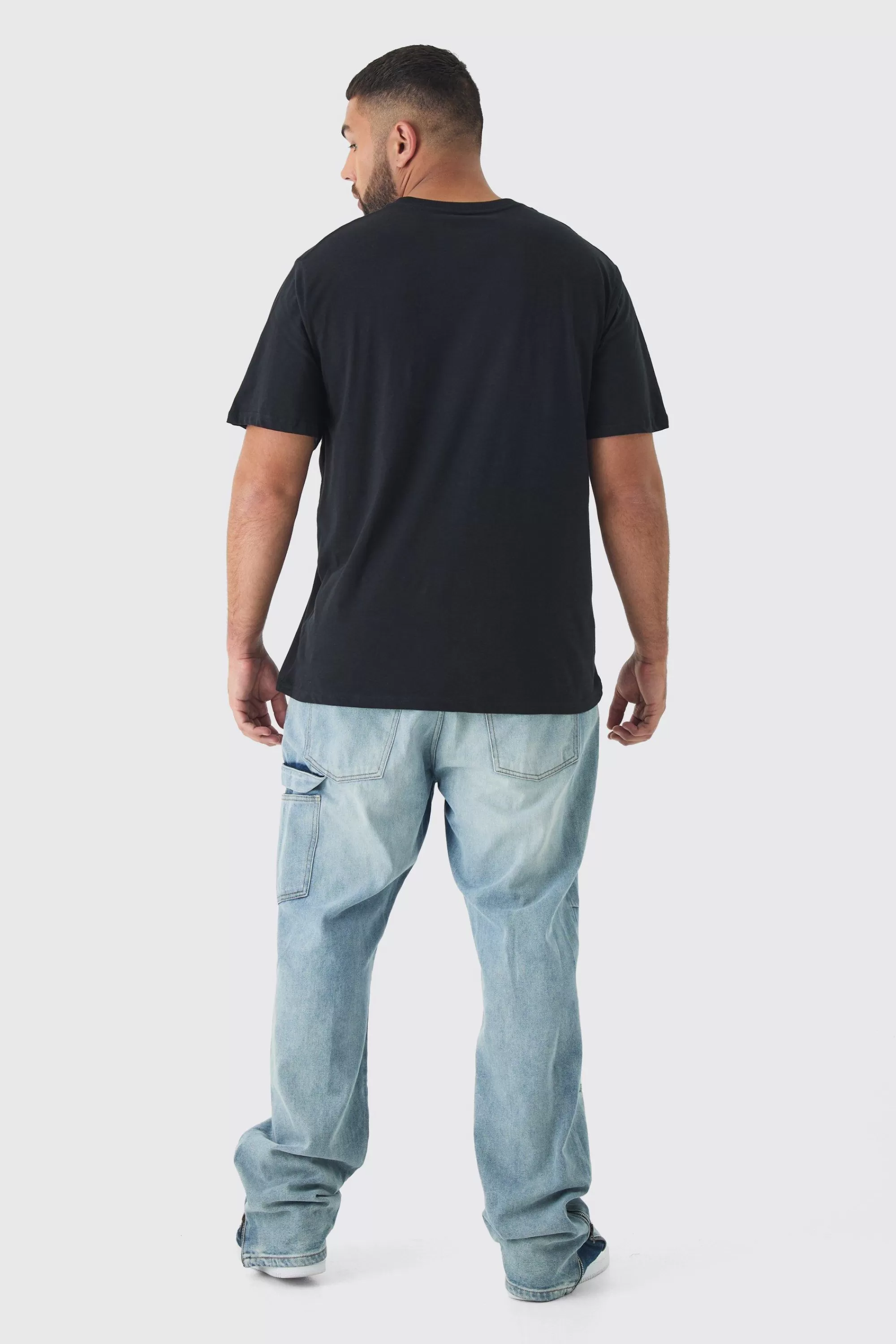 boohooMAN Plus Venom Licence Print Oversized T-shirt In | UK black New