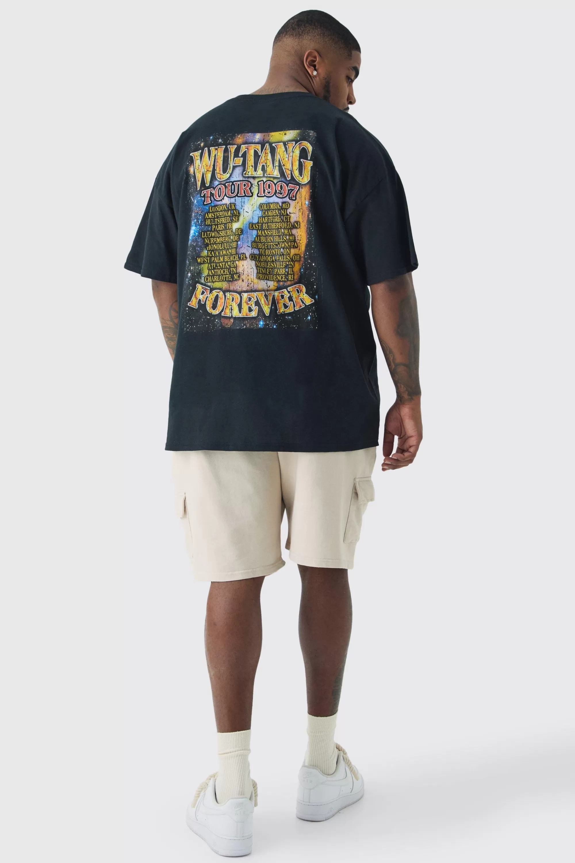 boohooMAN Plus Wu Tang License T-shirt | UK black Sale