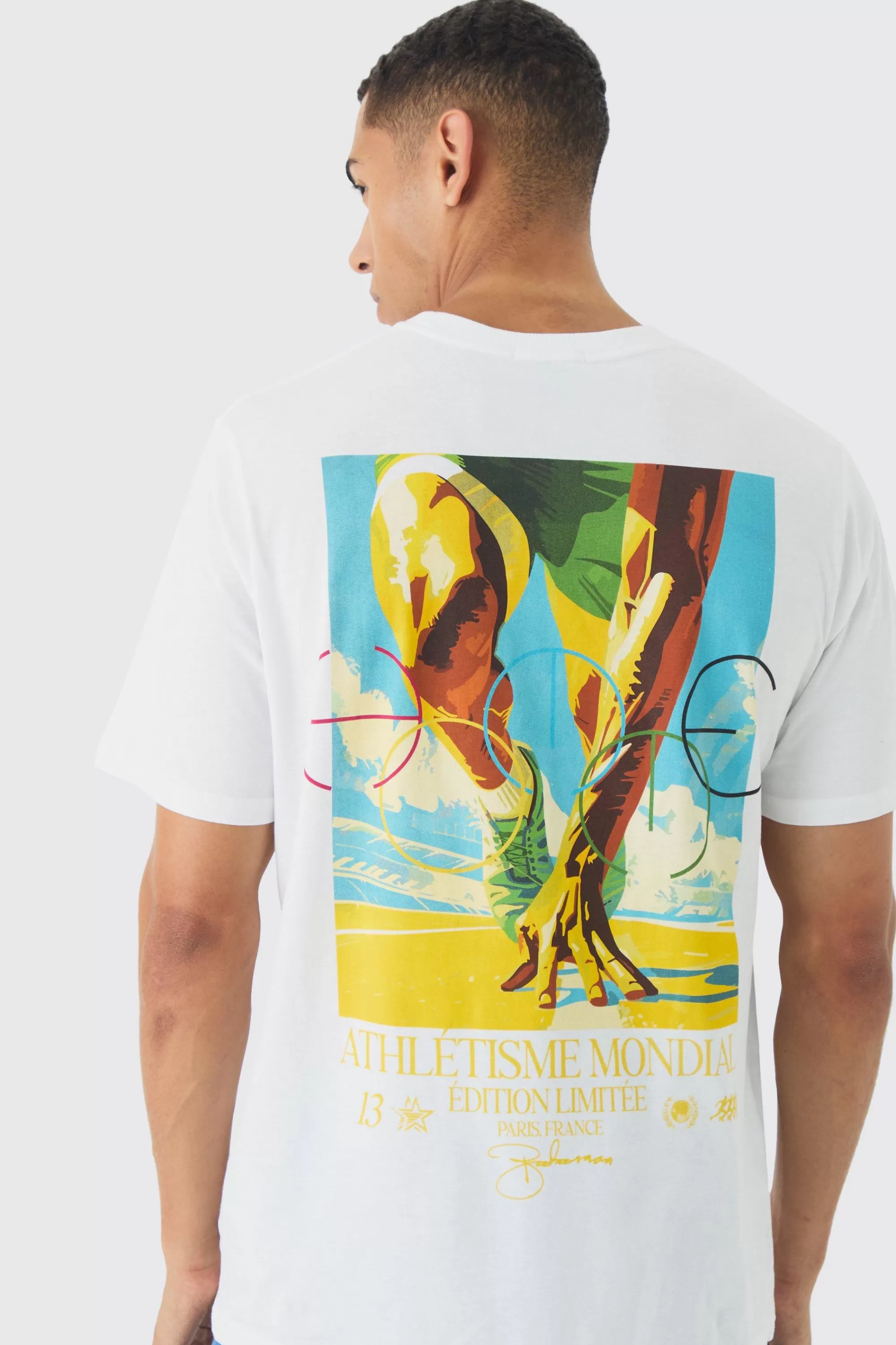 boohooMAN Running Athletic Printed T-Shirt | UK white Outlet