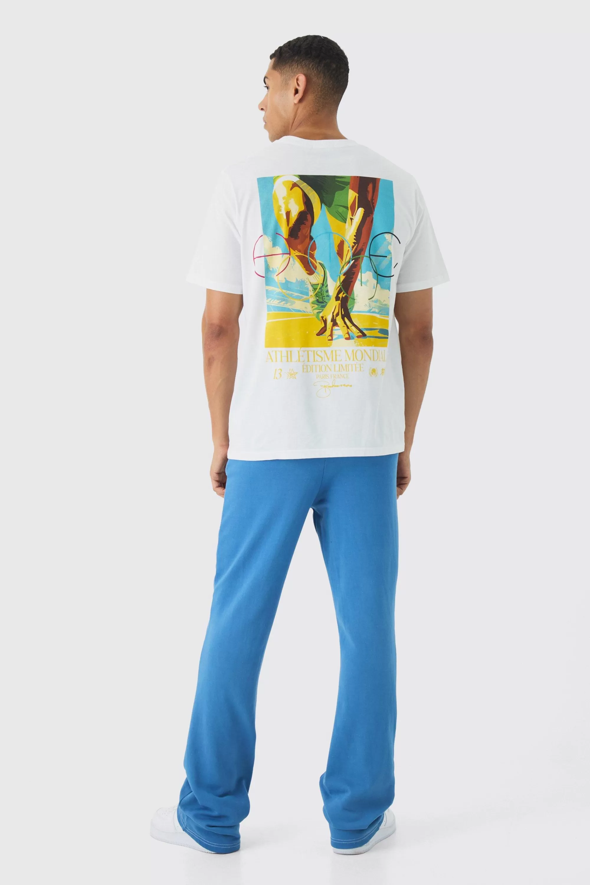 boohooMAN Running Athletic Printed T-Shirt | UK white Outlet