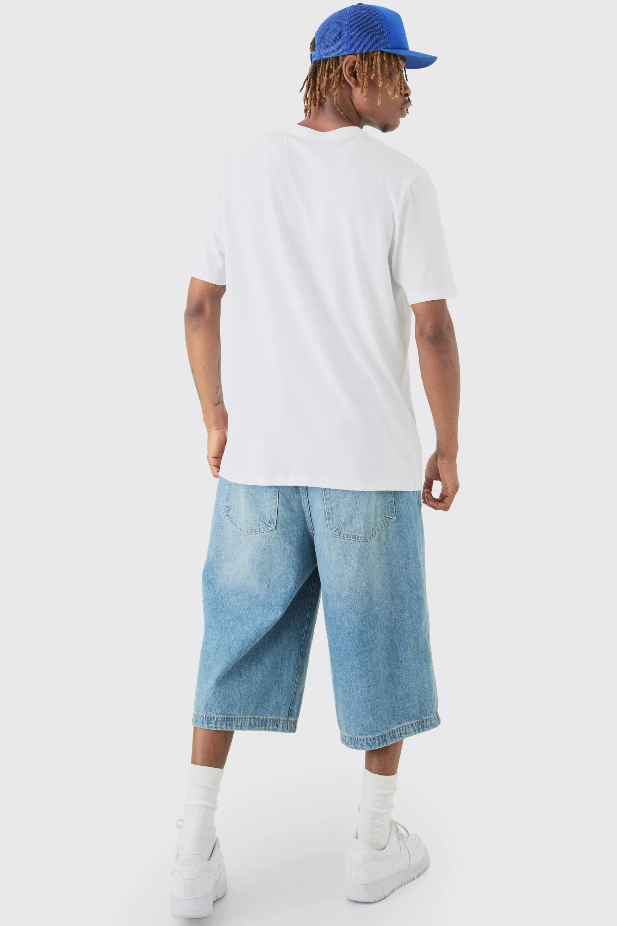 boohooMAN Tall Florida Varsity T-shirt In | UK white Best Sale
