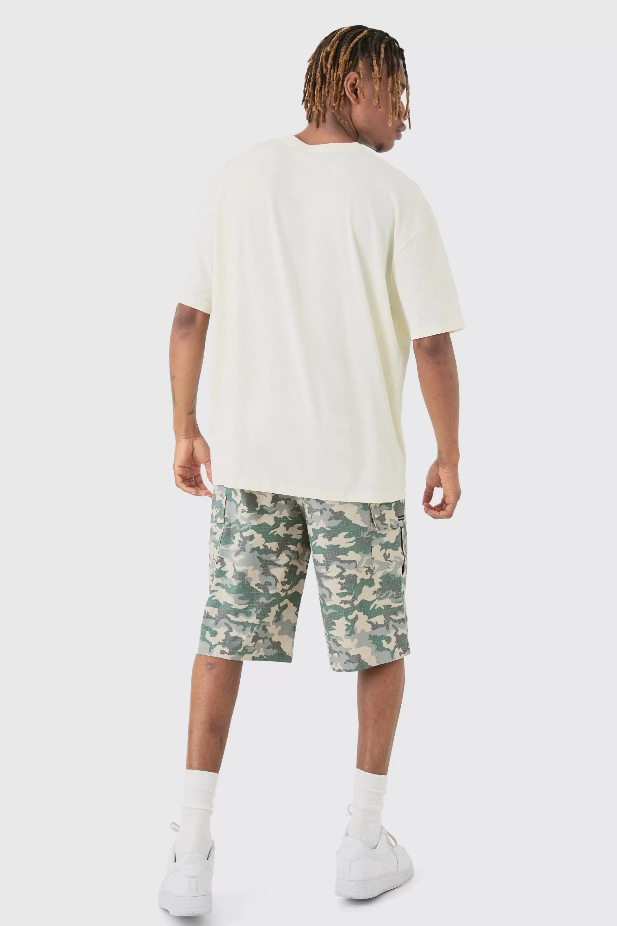 boohooMAN Tall Osaka T-shirt In | UK ecru Sale