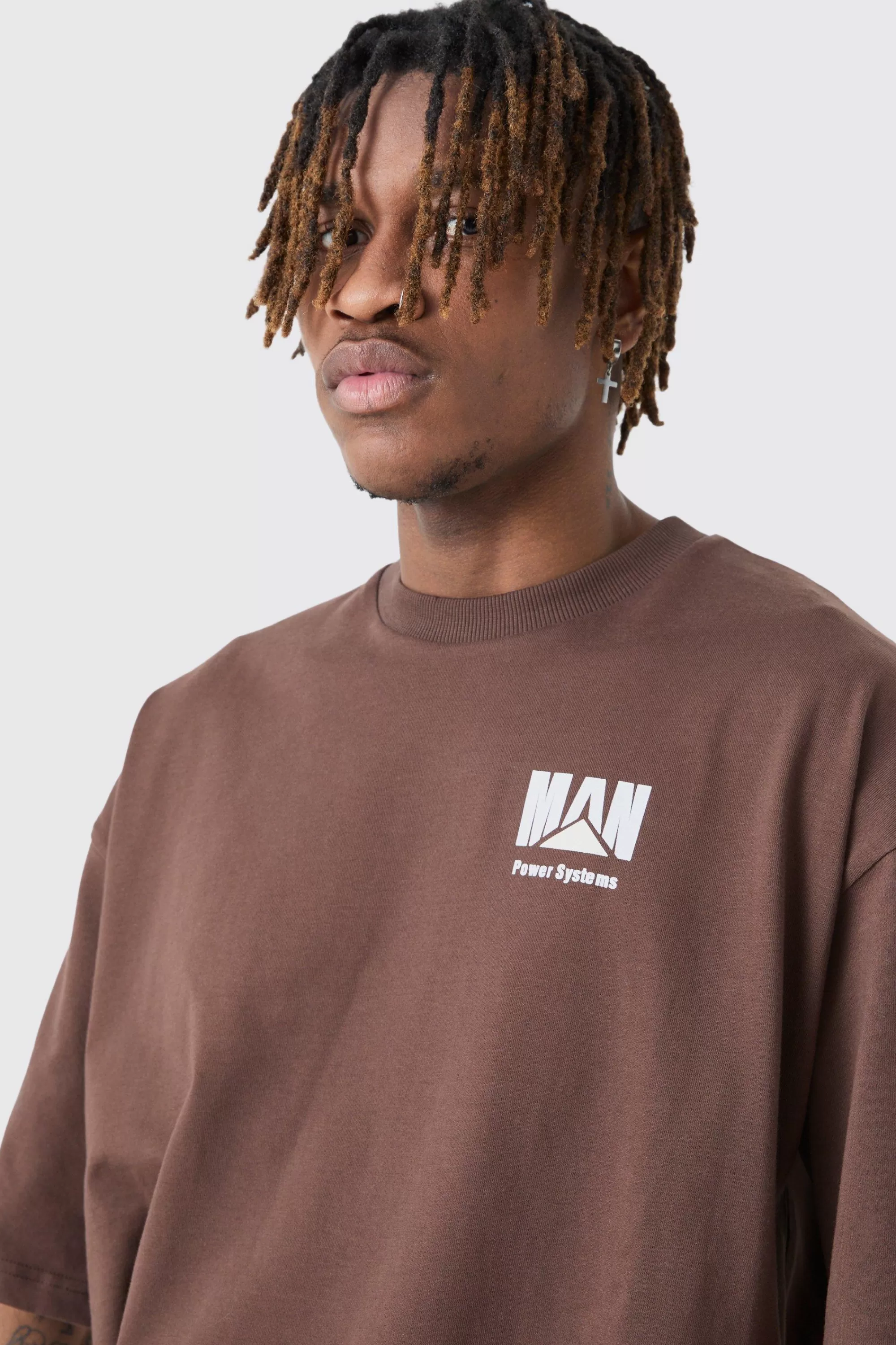 boohooMAN Tall Oversized Boxy Rally Graphic T-shirt | UK coffee Store