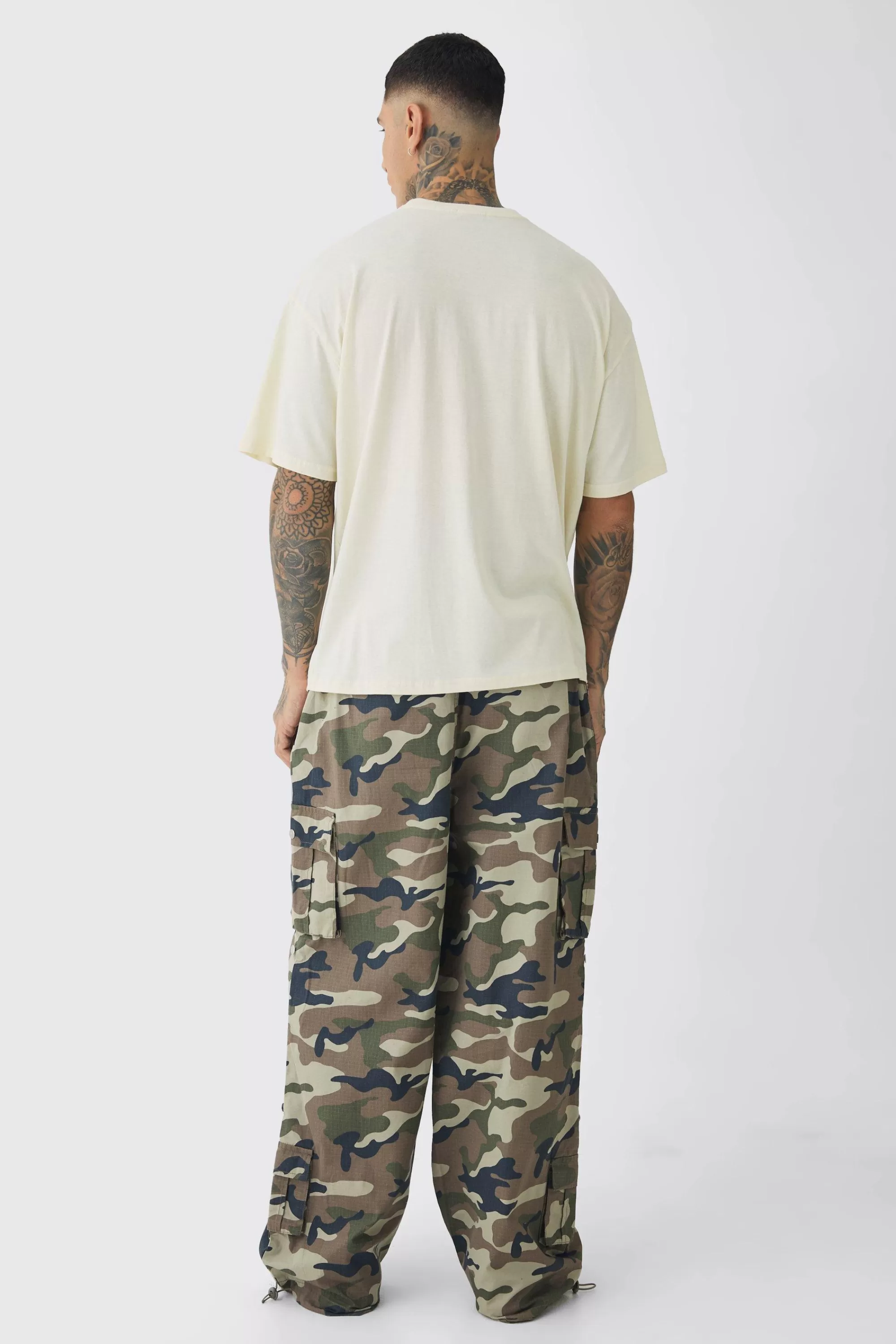 boohooMAN Tall Oversized Kyoto Graphic T-Shirt | UK ecru Shop