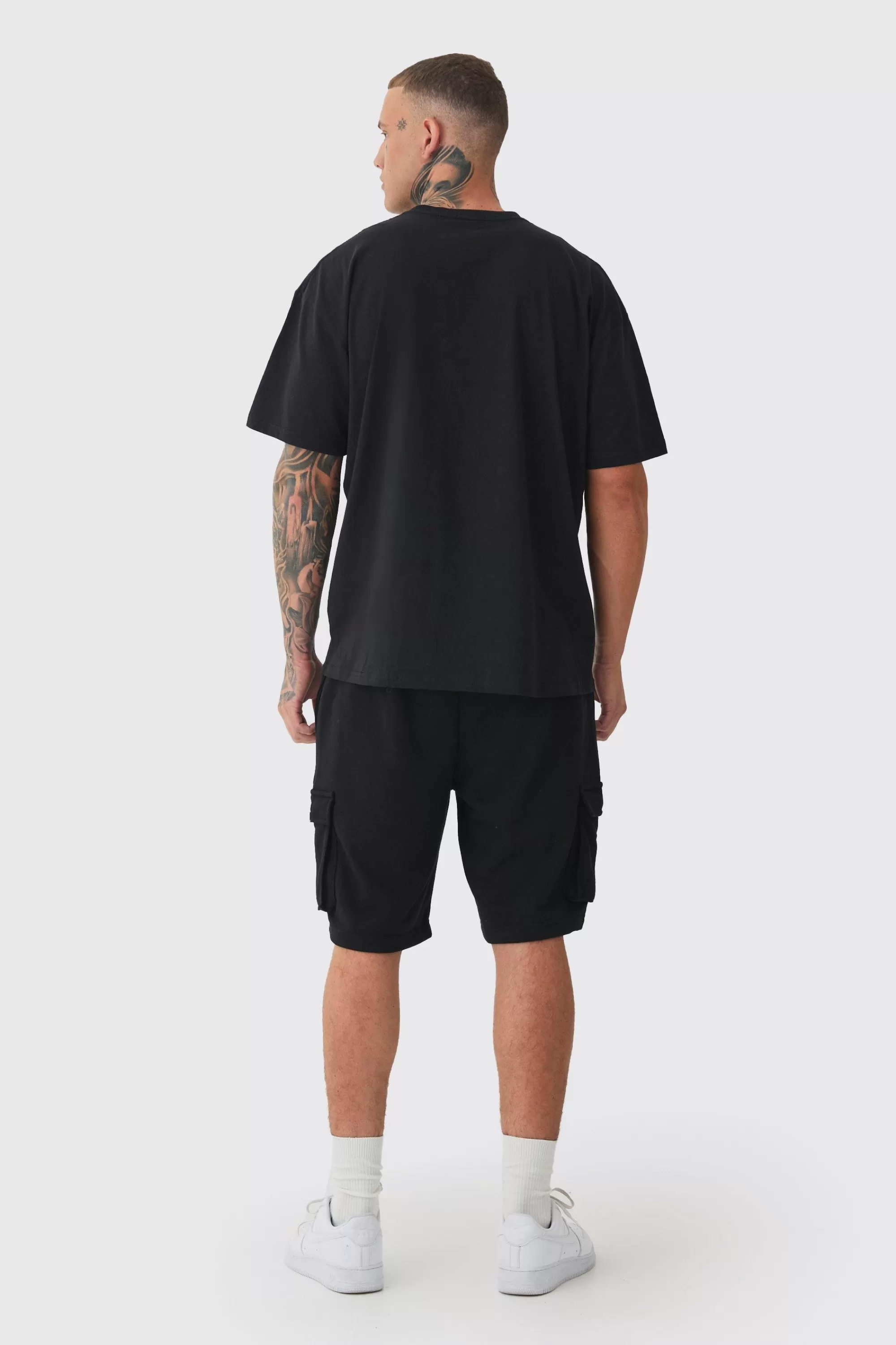 boohooMAN Tall Oversized Ofcl Embroidered T-shirt In | UK black Shop