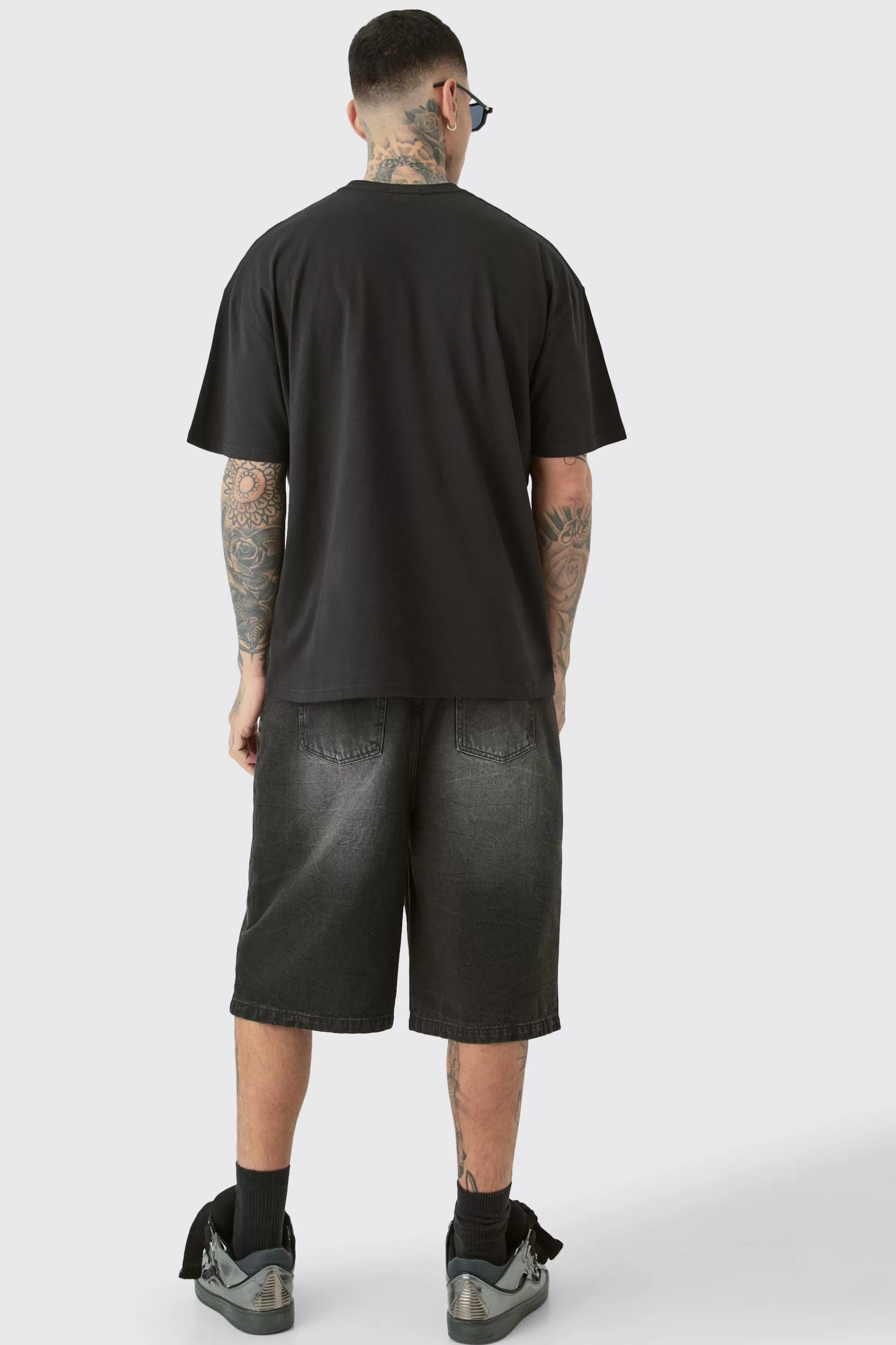 boohooMAN Tall Pour Homme Dog Skeleton T-shirt In | UK black Shop