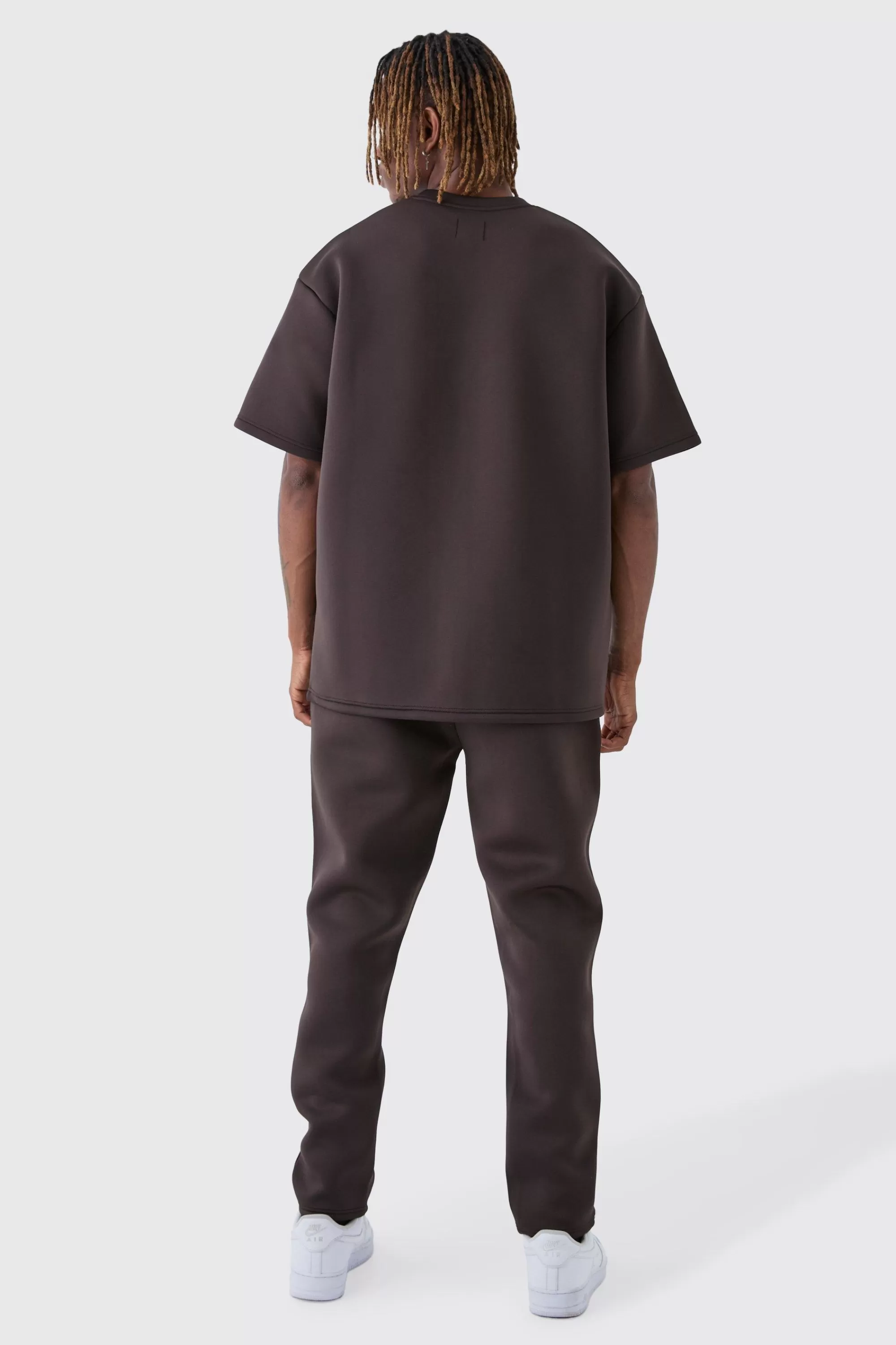 boohooMAN Tall Scuba Oversized T-shirt | UK chocolate Discount