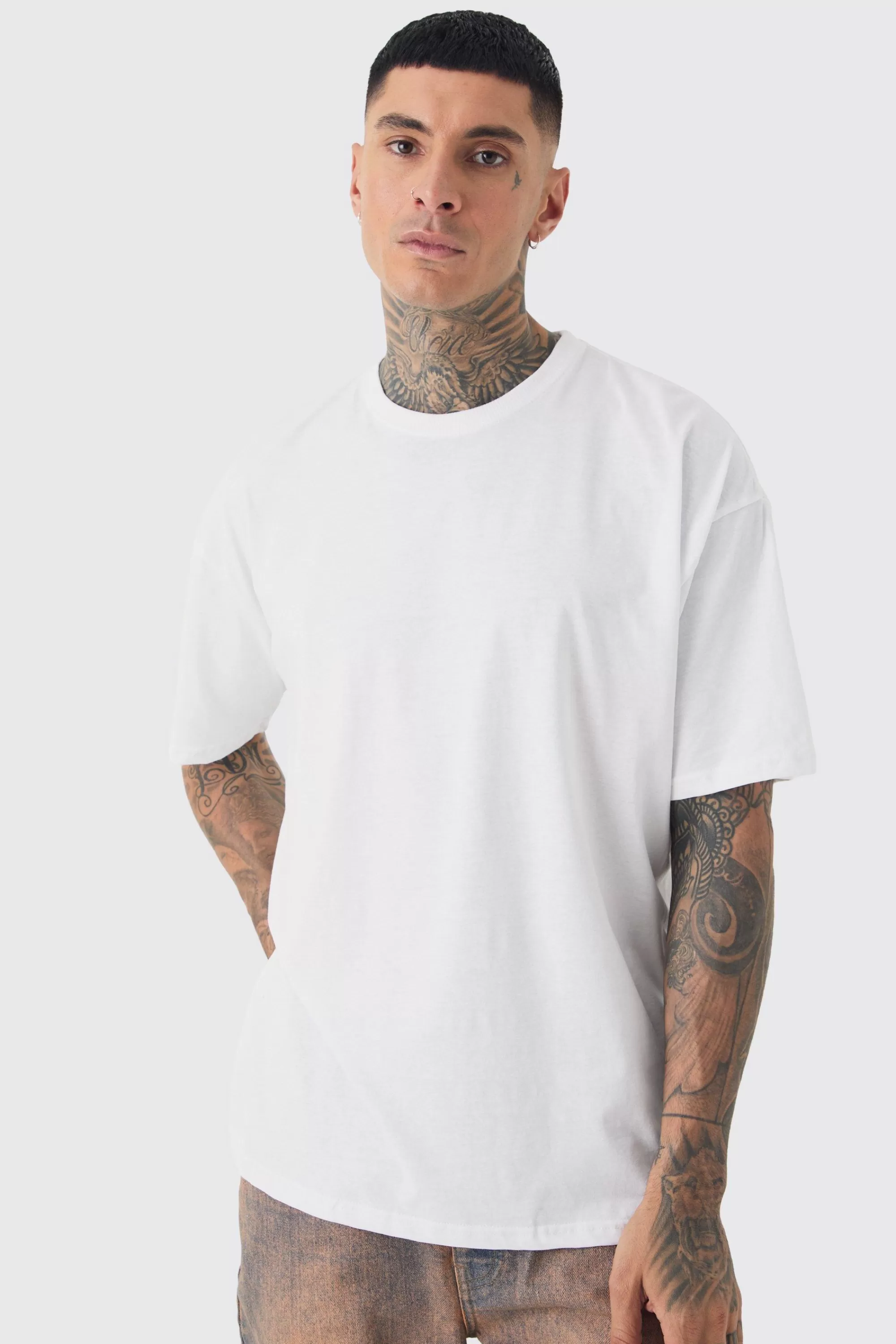 boohooMAN Tall Siracha Hot Chilli License Back Print T-shirt In | UK white Store