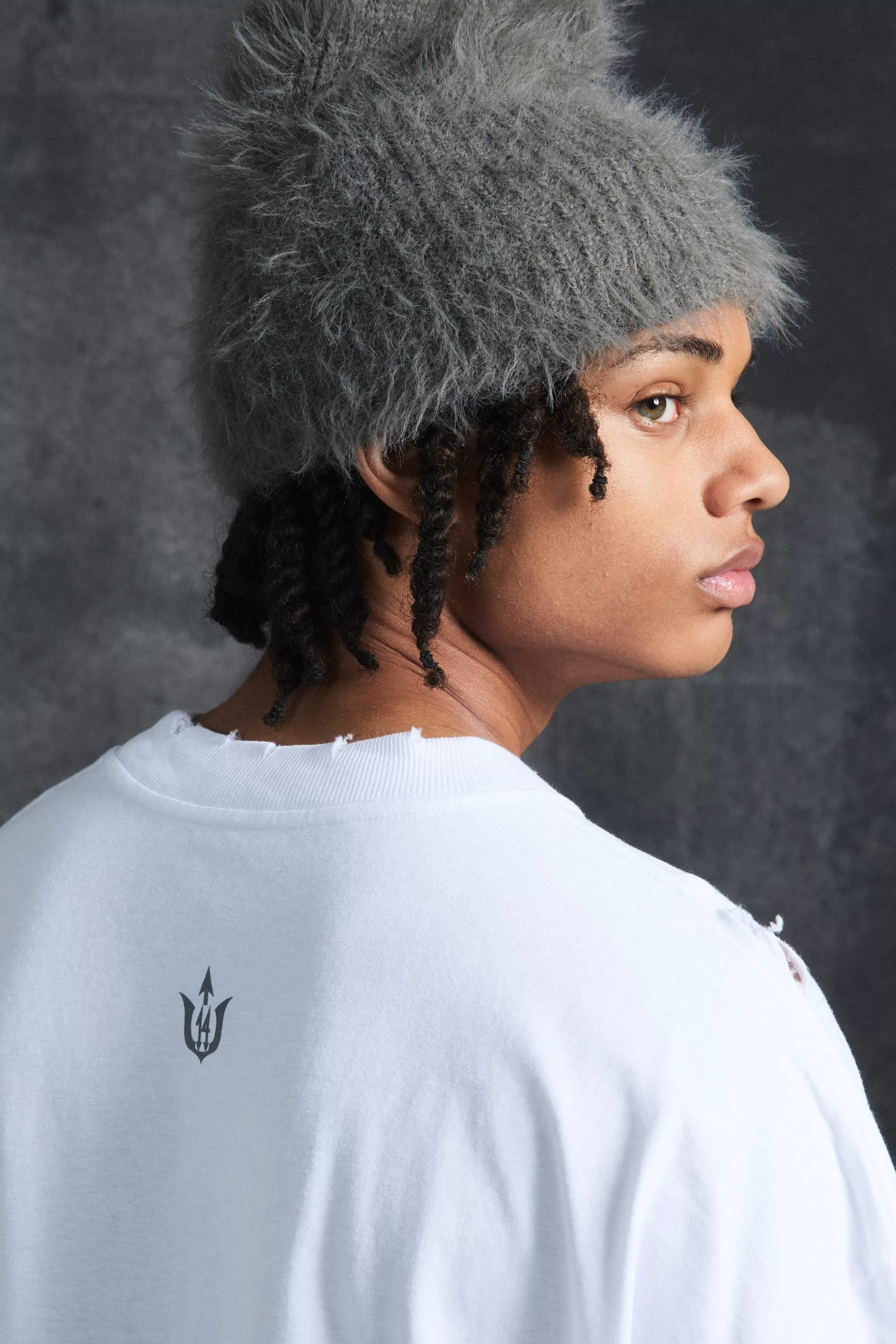 boohooMAN Trippie Redd Oversized Extended Neck Heavyweight Sorry T-shirt | UK white Best