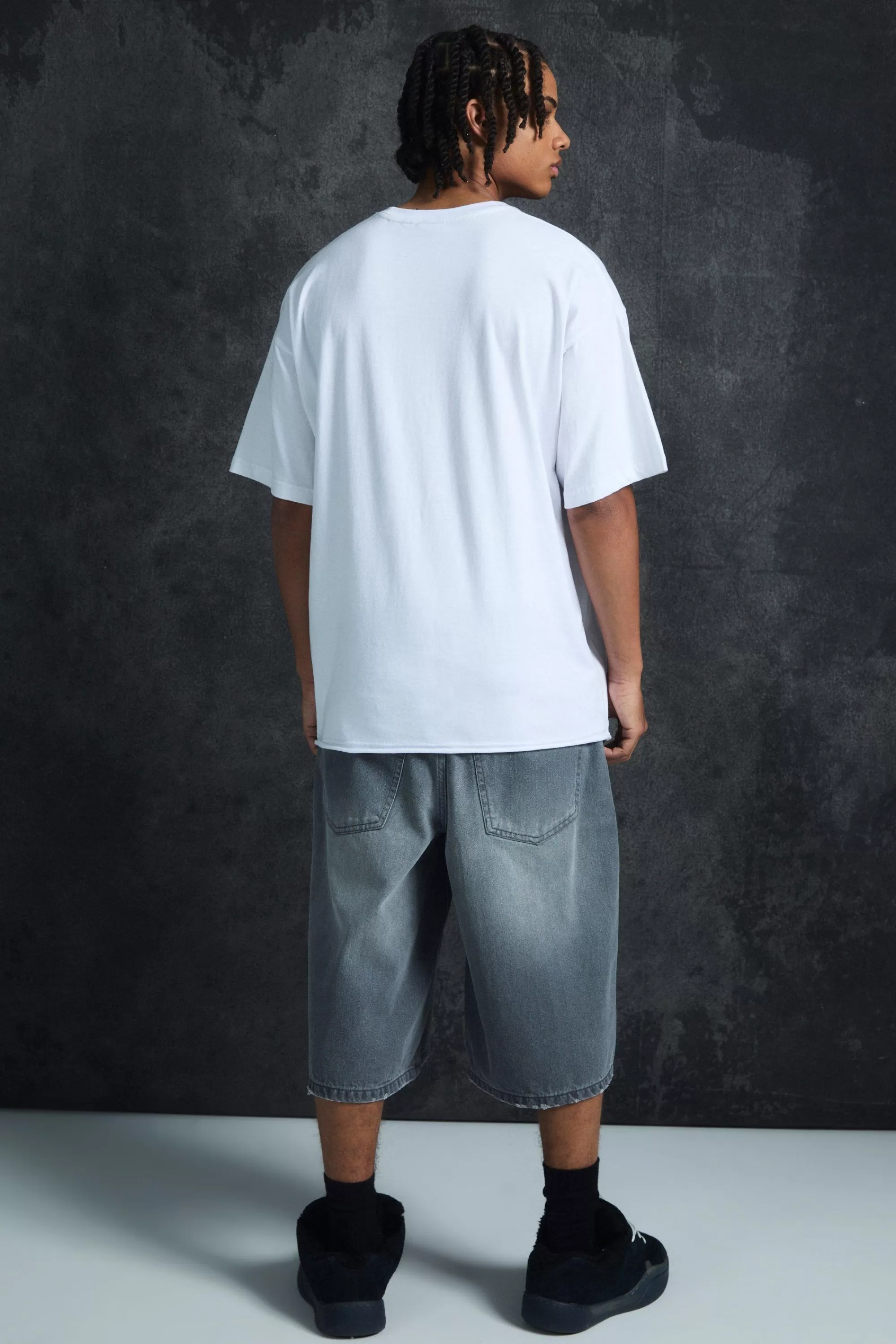 boohooMAN Trippie Redd Oversized Heavy Weight Printed T-Shirt | UK white Cheap