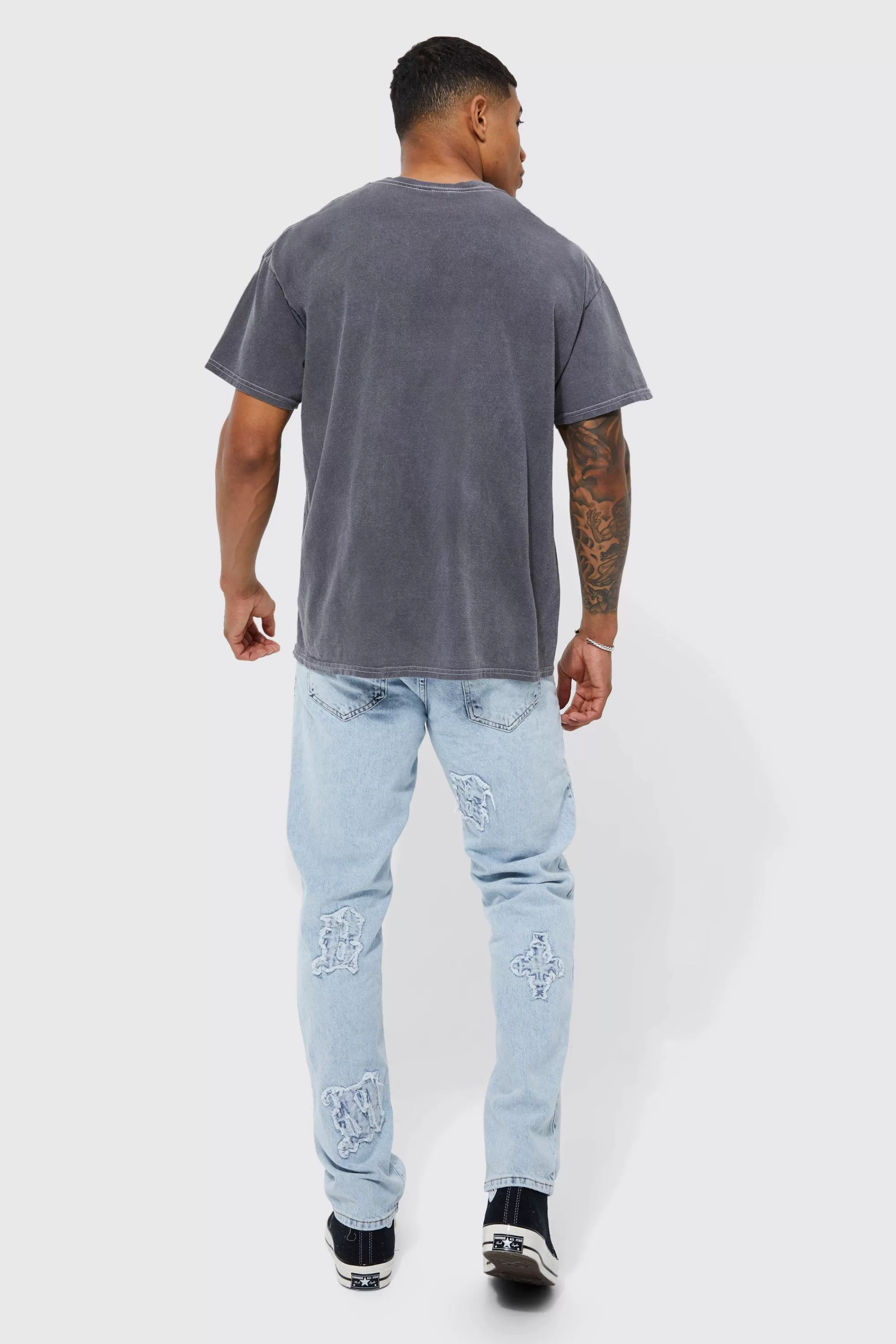 boohooMAN Ufc Washed License T-shirt | UK charcoal Discount