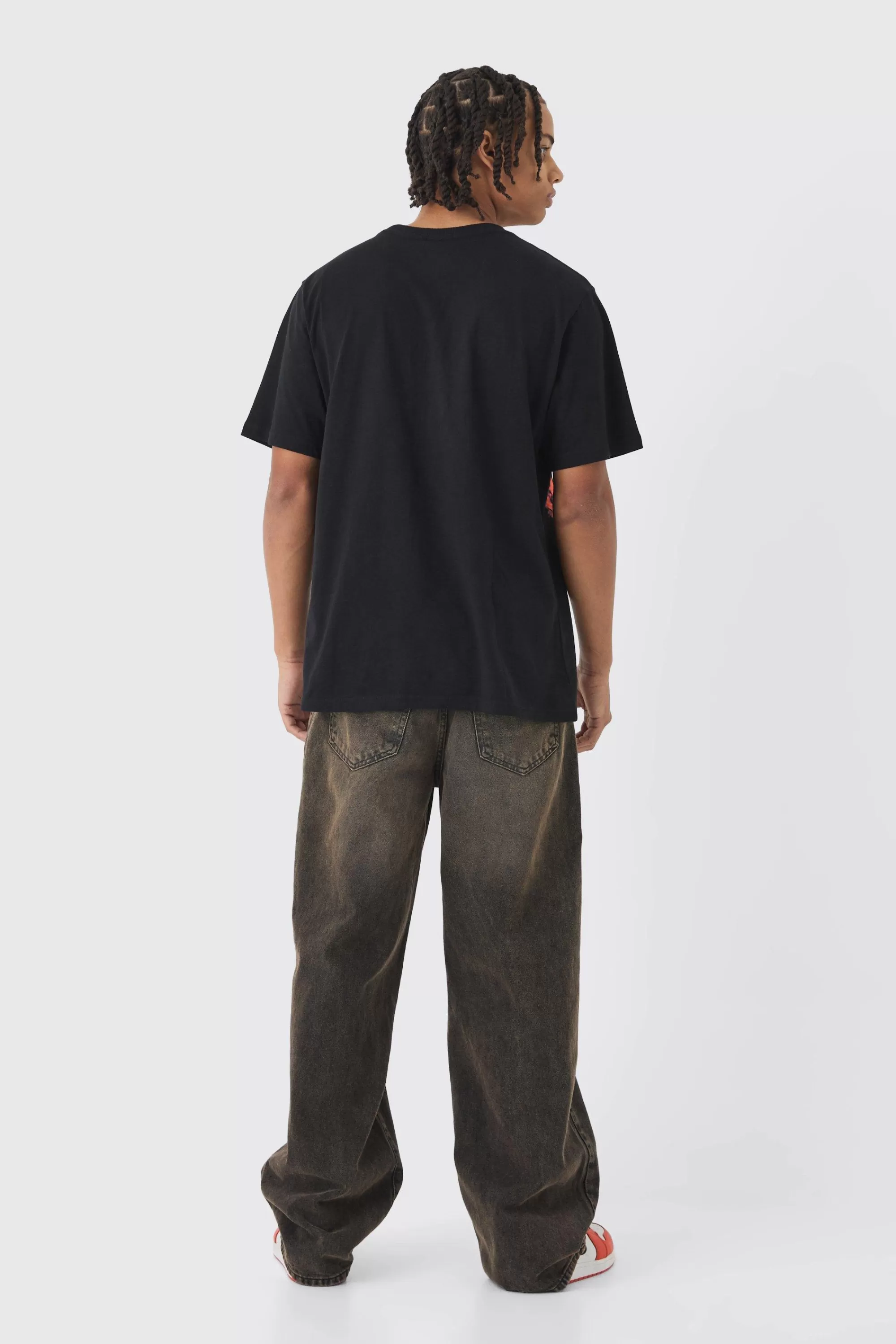 boohooMAN Worldwide Shark Graphic T-Shirt | UK black Cheap